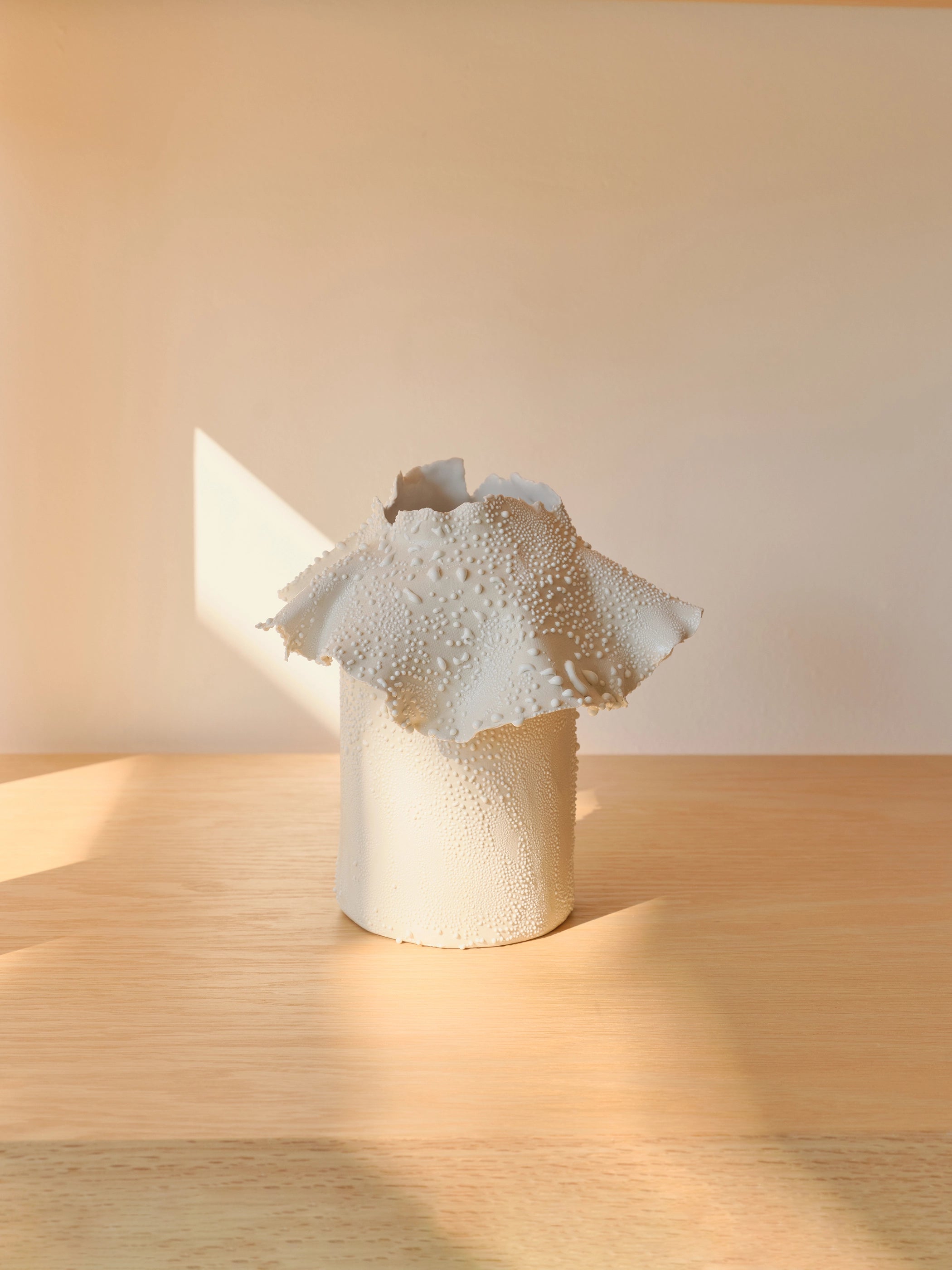 White Lichen Barnacle Vase