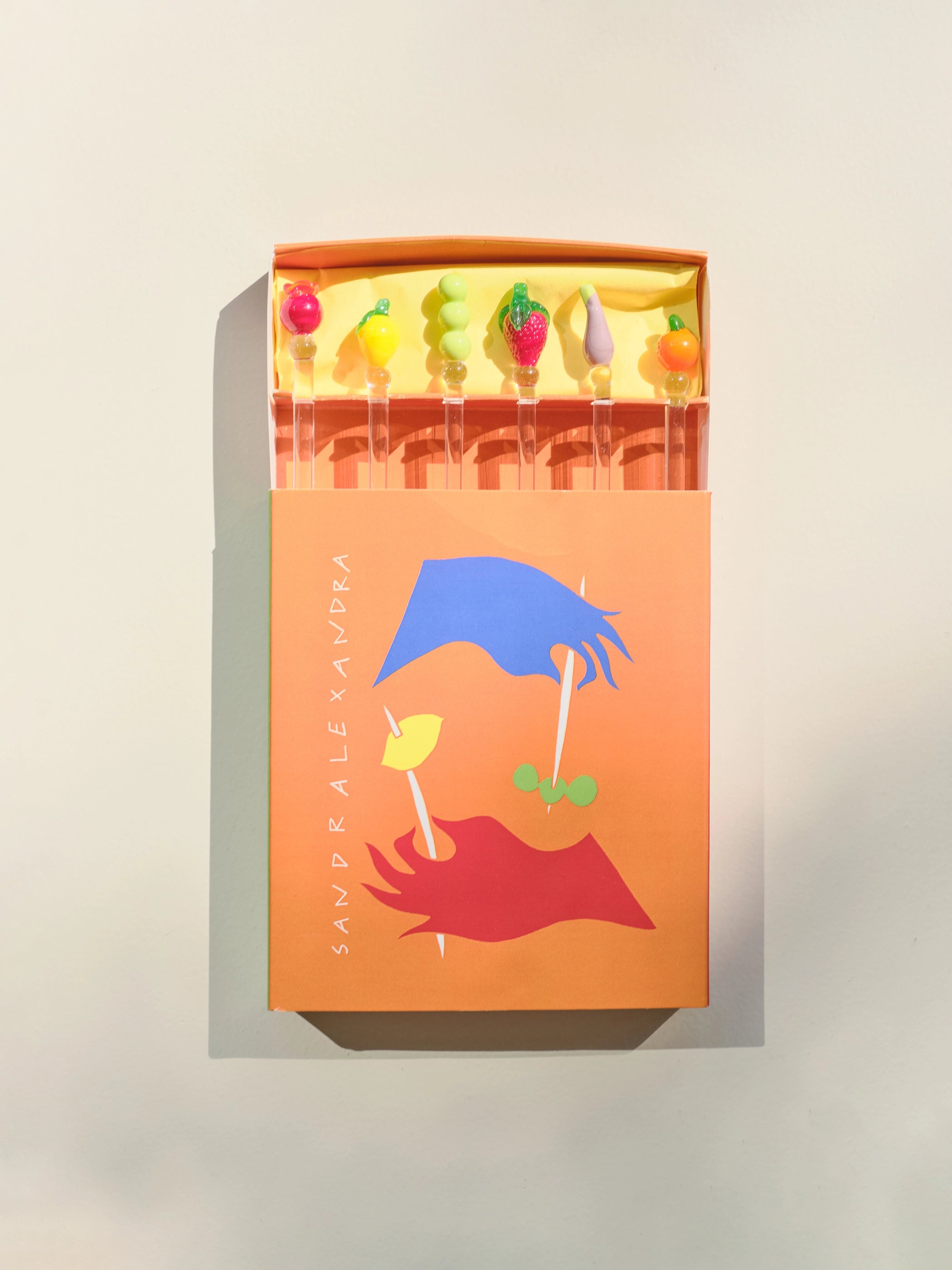 Cocktail & Nibble Murano Glass Sticks (Set of 6) (Groceries)