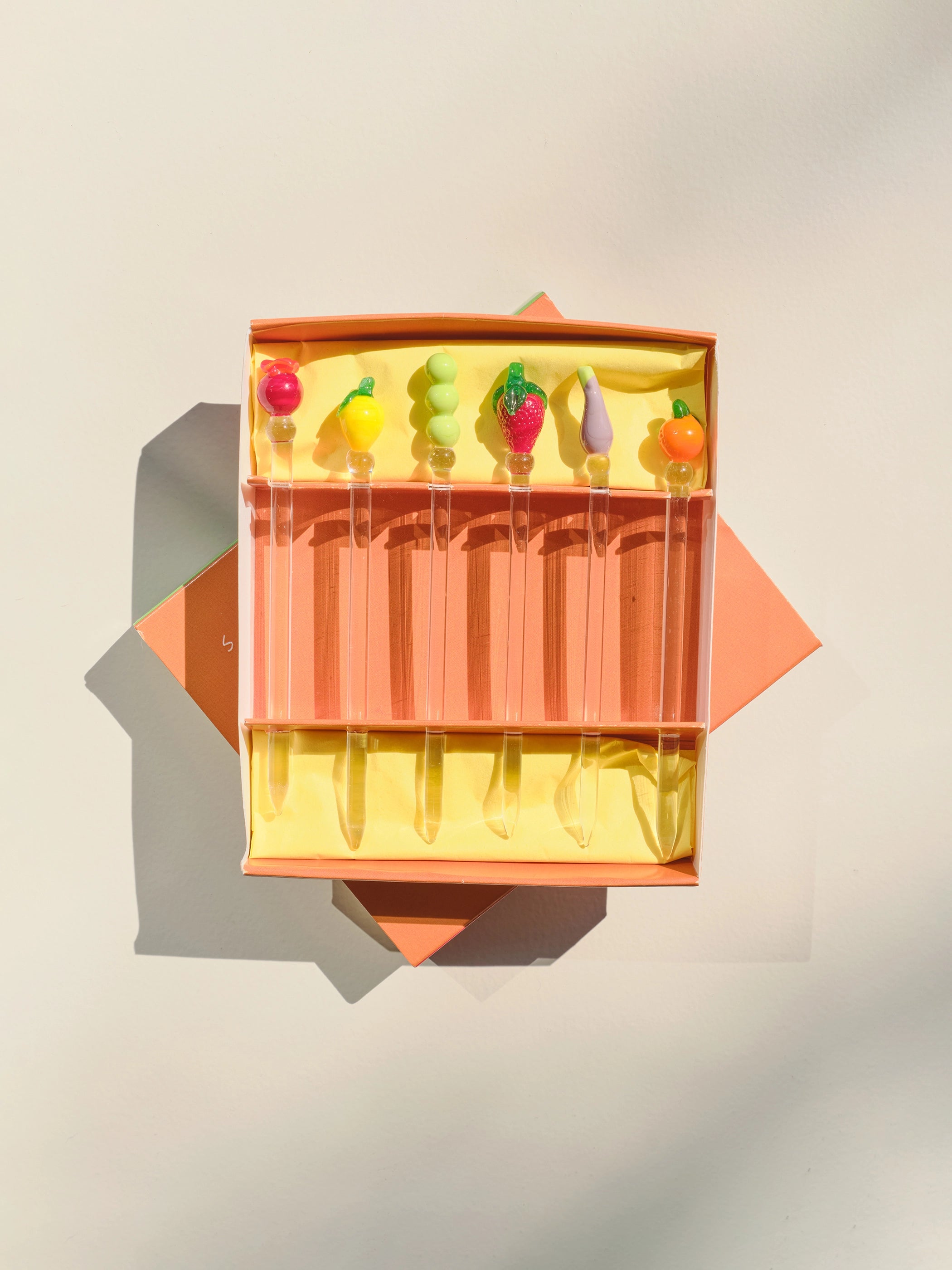 Cocktail & Nibble Murano Glass Sticks (Set of 6) (Groceries)