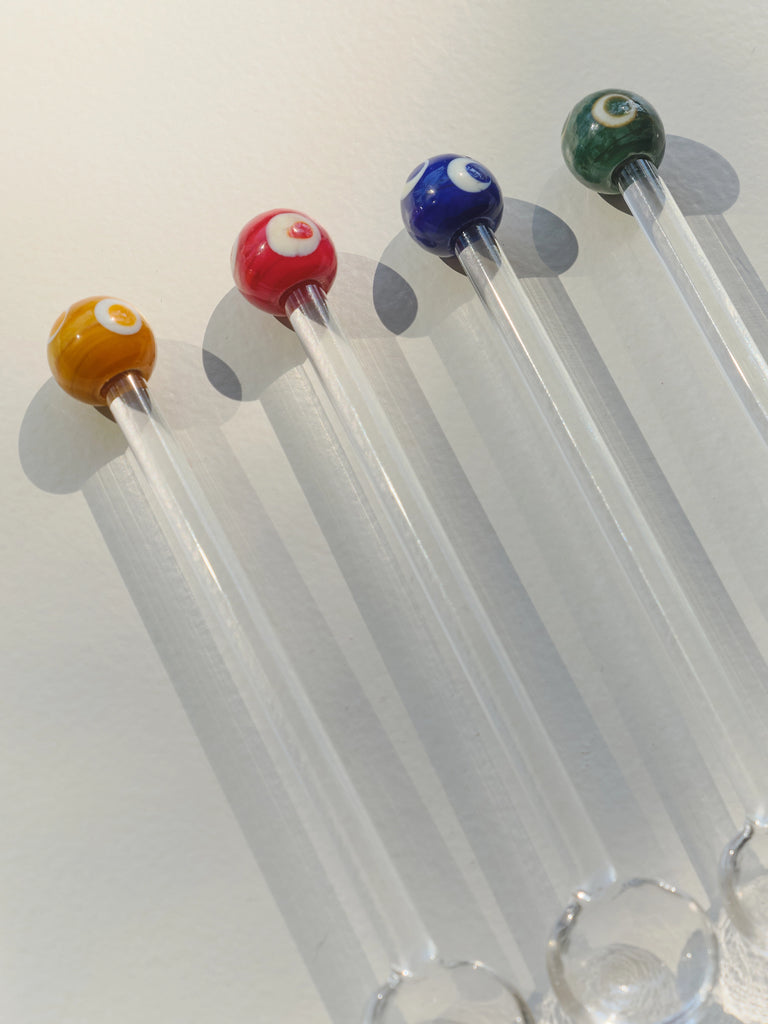 Murano Glass Spoons (Set of 2) (Mustard/Red)