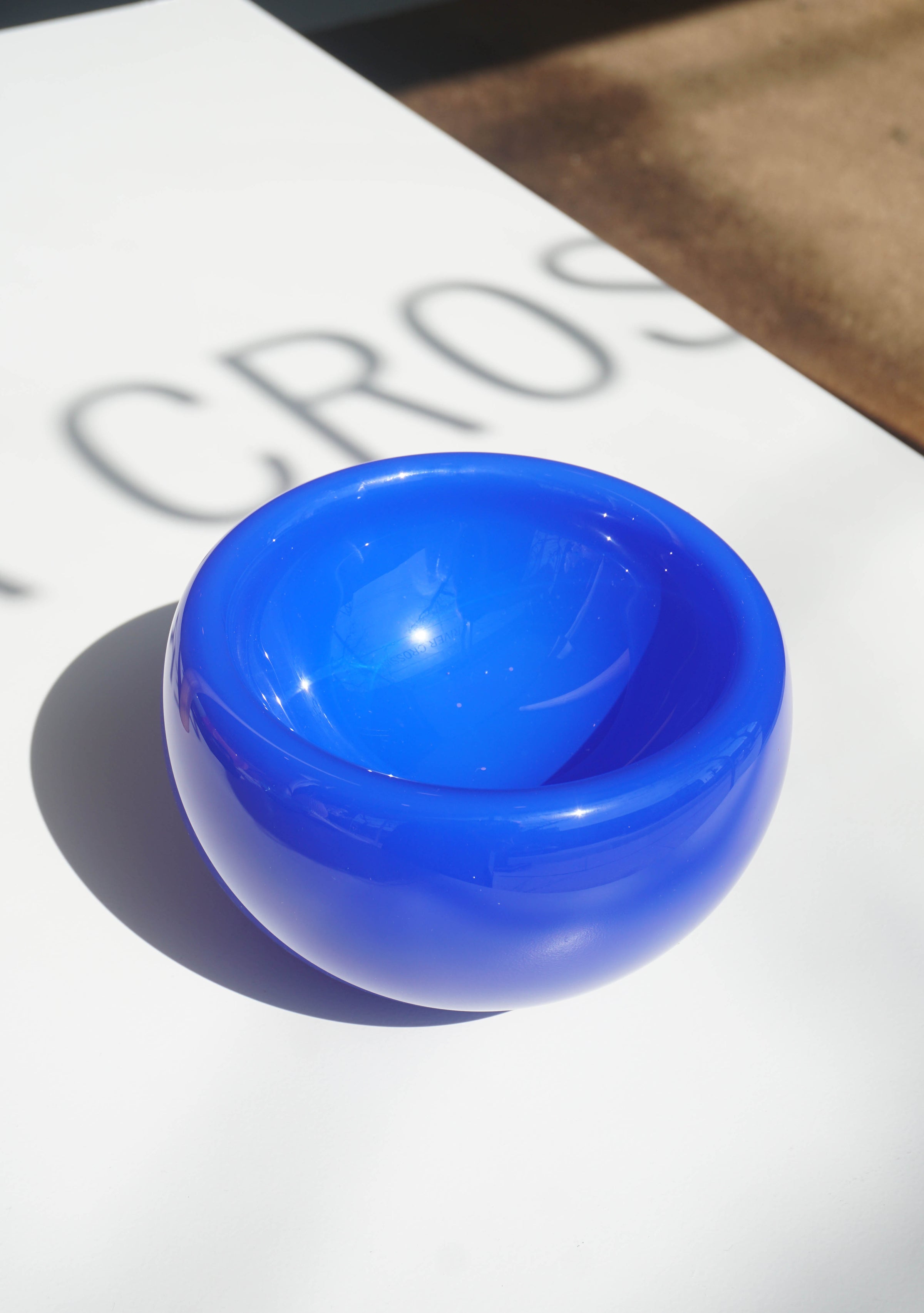 Large Glass Bowl (Cobalt Blue)