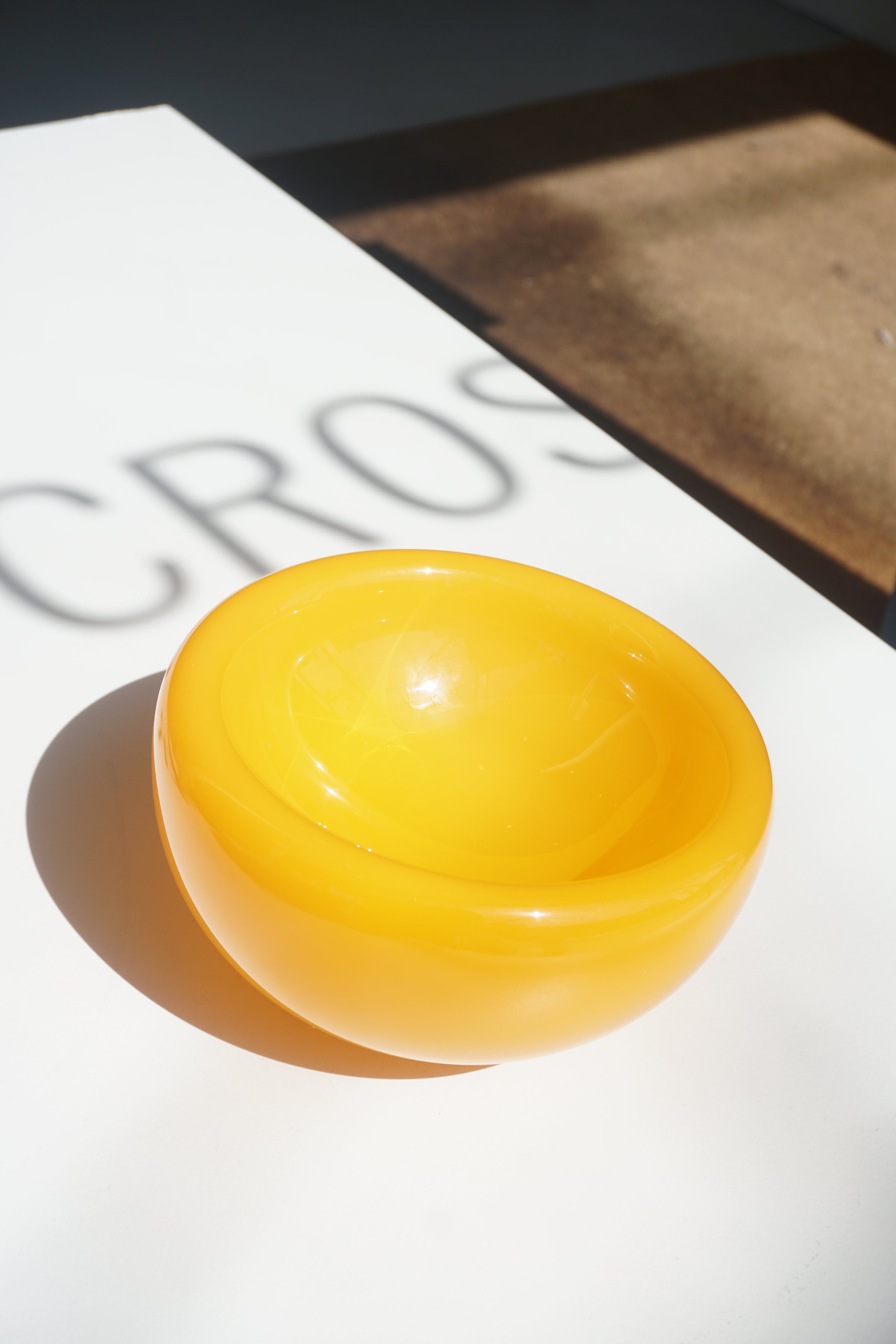 Large Glass Bowl (Orange)