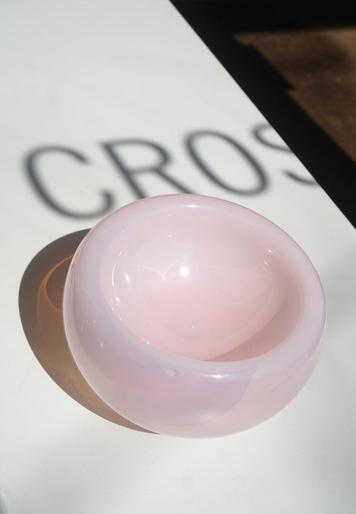 Large Glass Bowl (Light Pink)