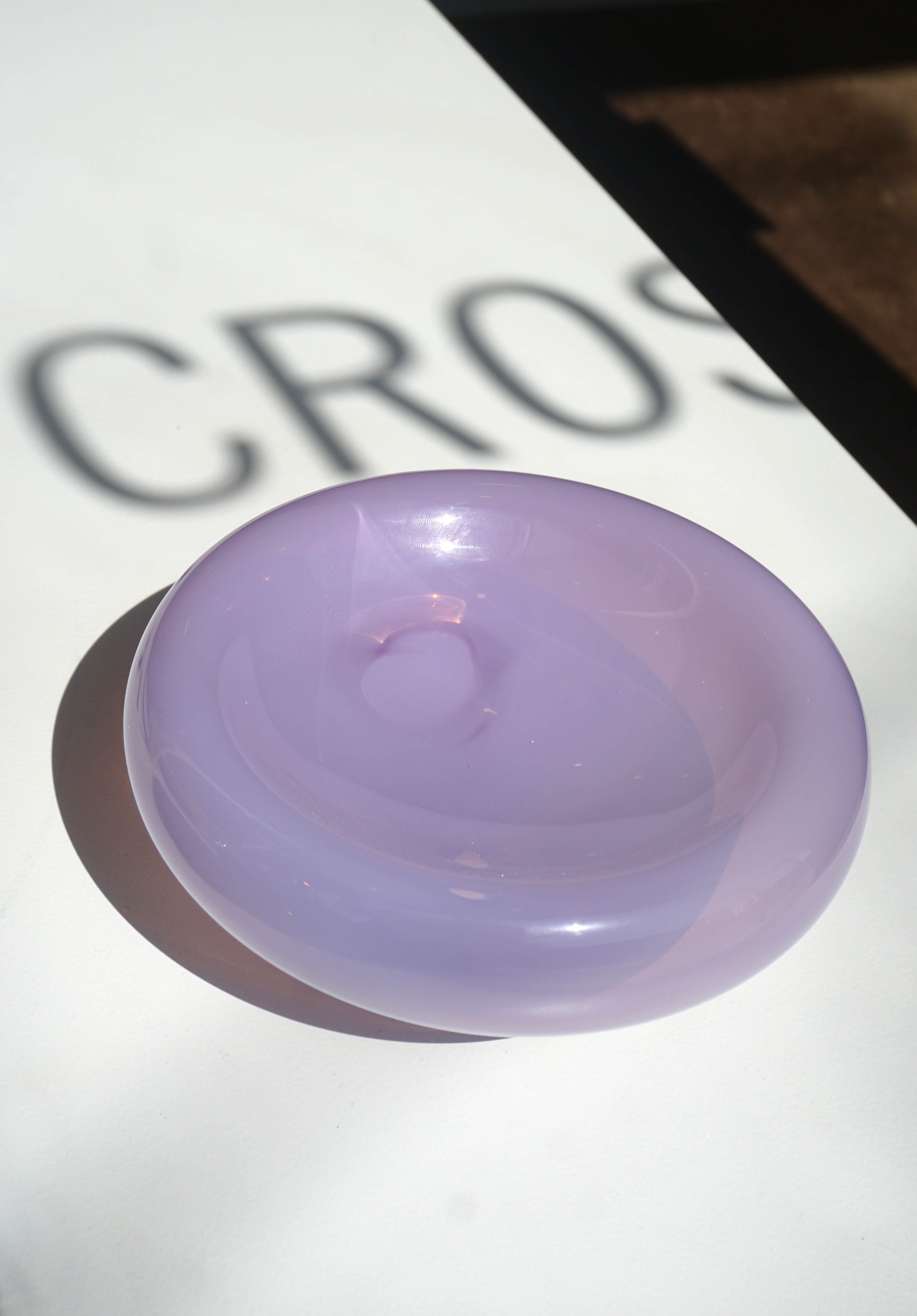 Large Glass Bowl (Light Purple)