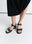 Square Heeled Sandals with Straps 35 (Black)