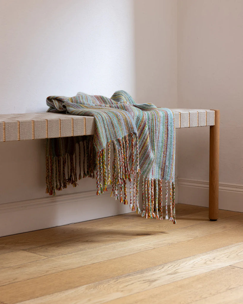 Handspun Rainbow Baby Blanket from NORLHA.