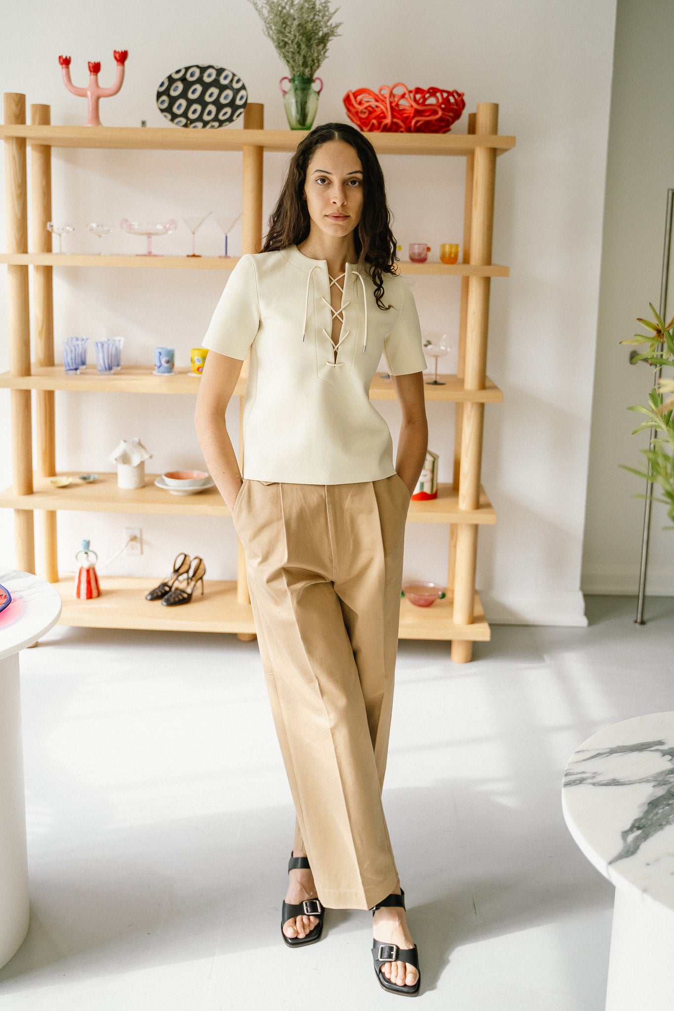 パンツ WASHED FINX CHINO NARROW PANTS Washed Finx Chino Narrow Pants (Camel Brown) – River Crossing