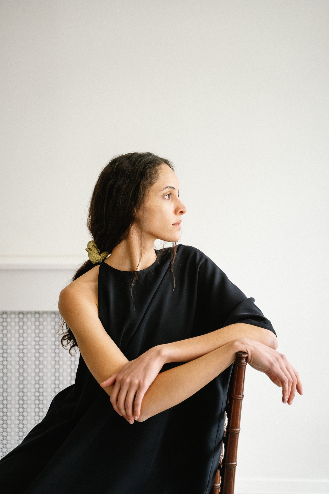 One Sleeve Trapeze Dress