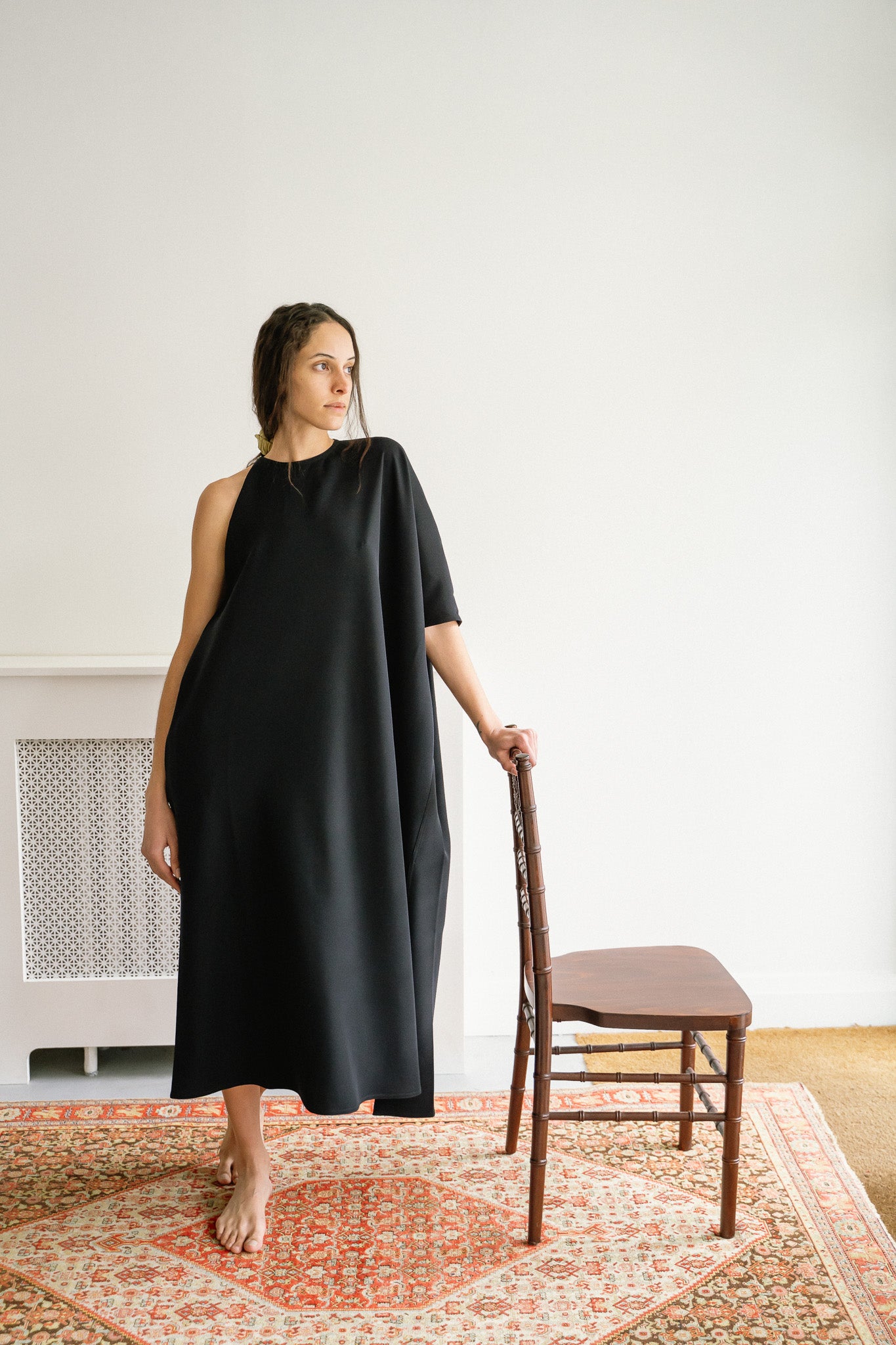 One Sleeve Trapeze Dress