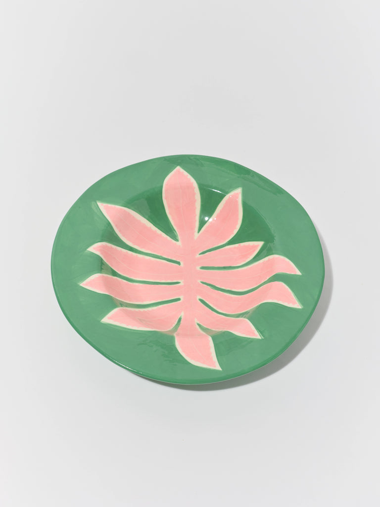 Green Leaf Dinner Plate