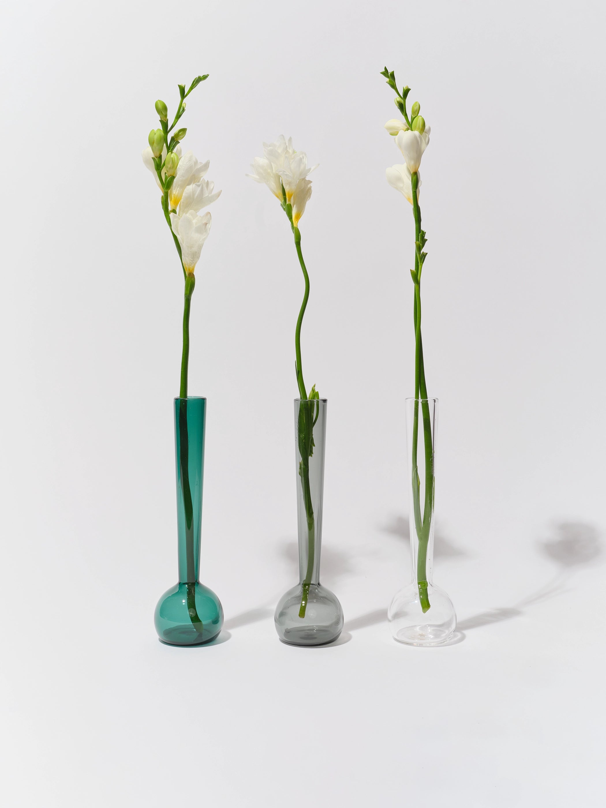 Margot Vase Trio (Smoke/Teal/Clear)