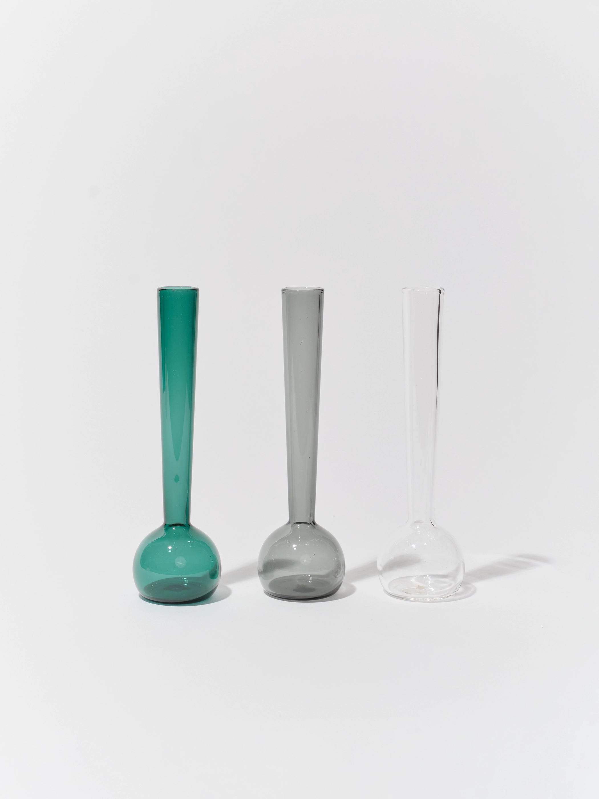 Margot Vase Trio (Smoke/Teal/Clear)