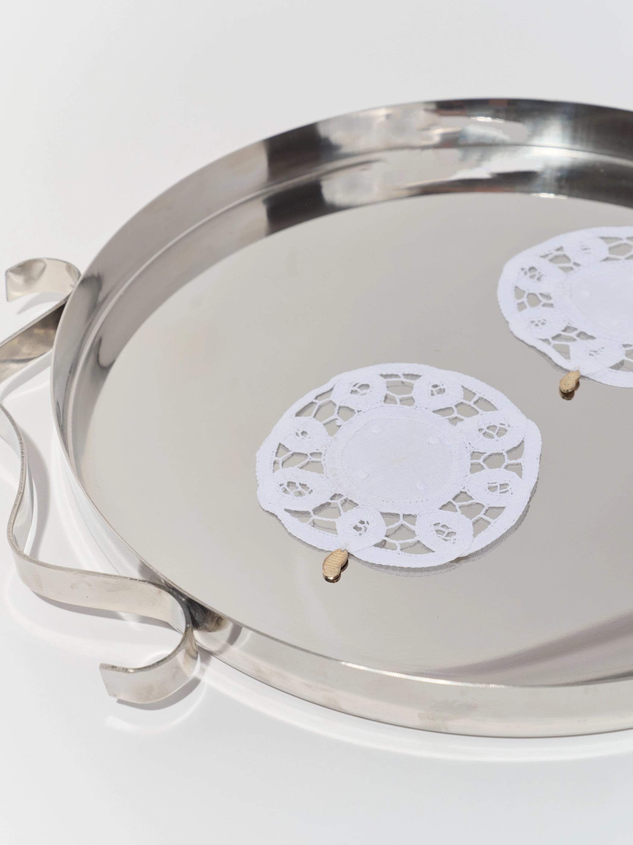 Lace Coaster (Sterling Silver Bean)