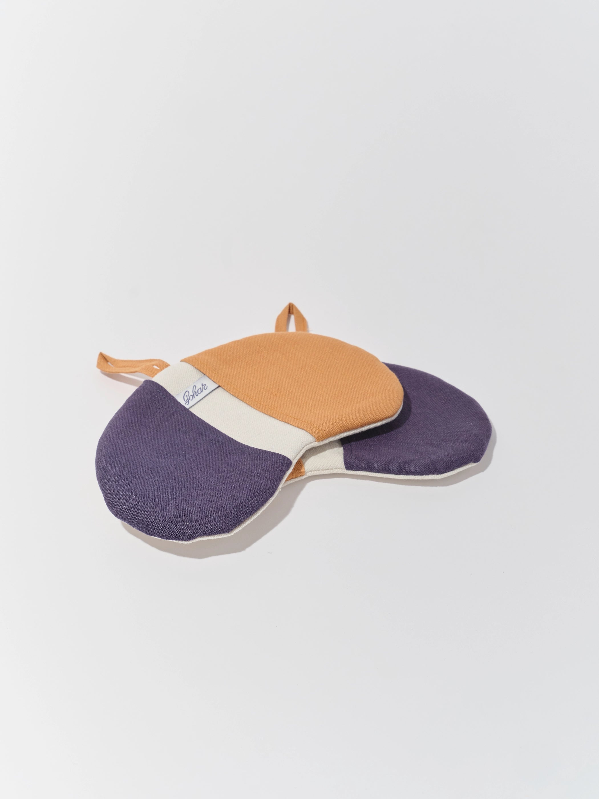 Bean Pot Mitts (Navy/Brown)