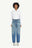 Blue Button Barrel Leg Jeans