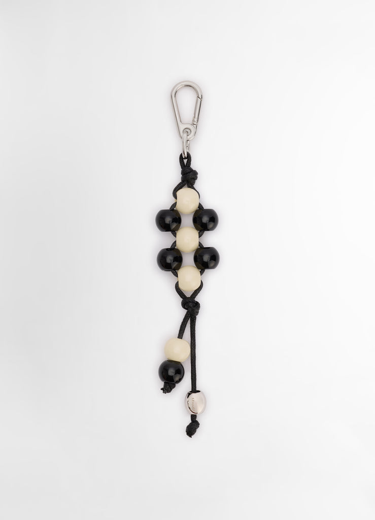 Beaded Key Ring (Black/White)