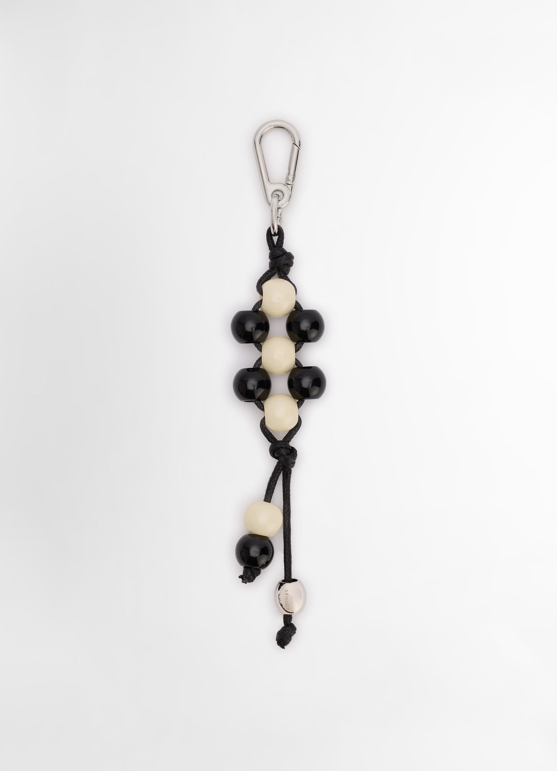 Beaded Key Ring (Black/White)