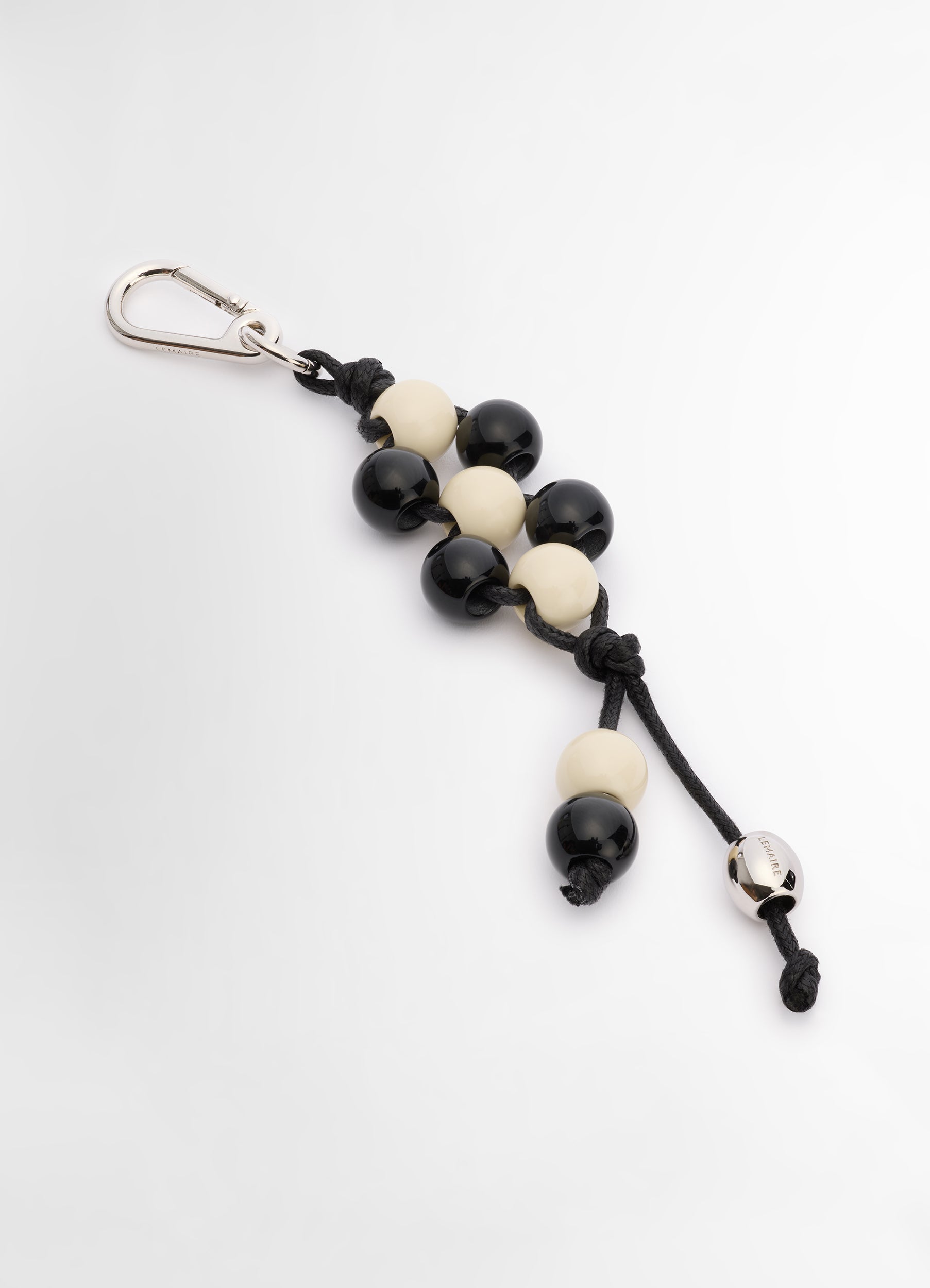 Beaded Key Ring (Black/White)