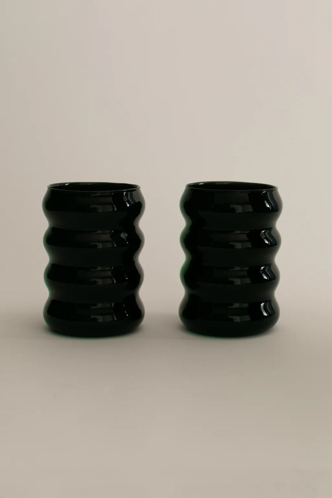 Opaque Ripple Cup Set (Onyx)