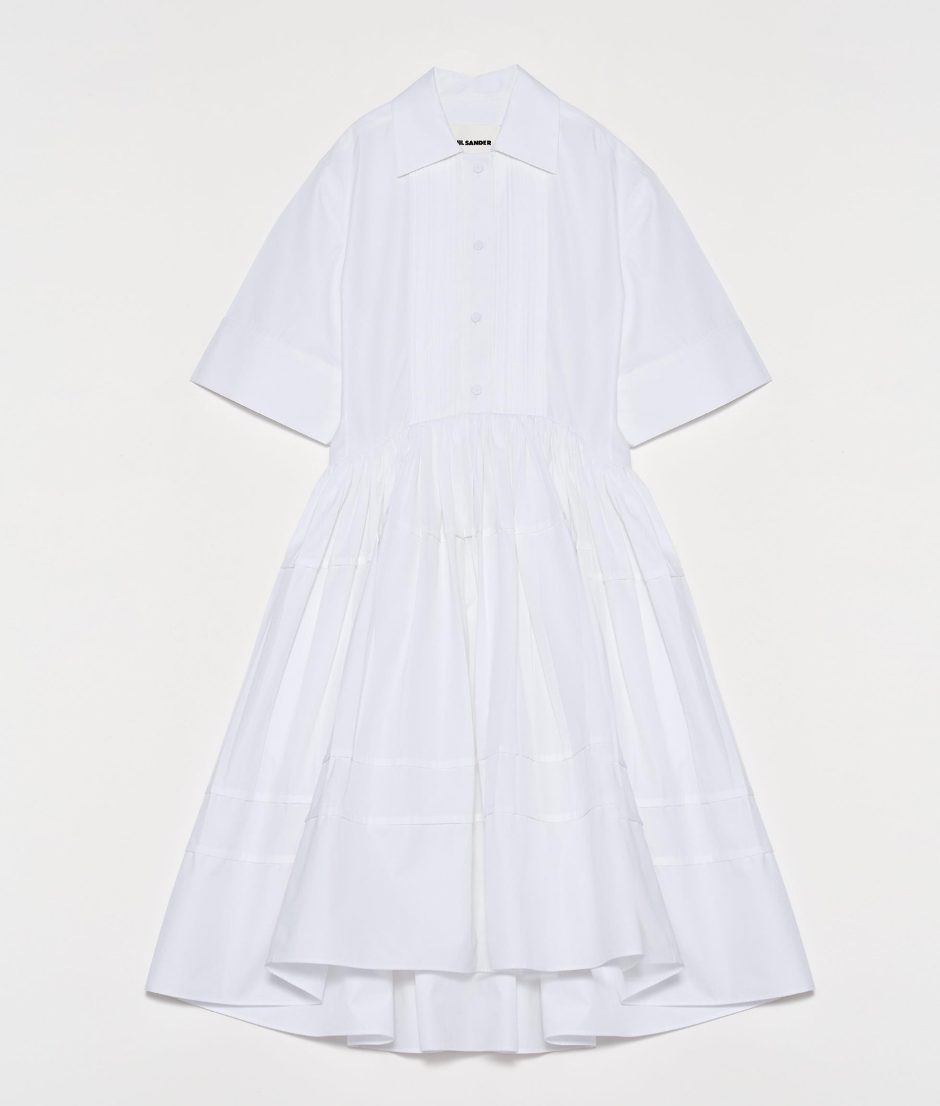Heavy Cotton Poplin Dress (White)