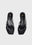 Leather Heeled Flip Flops (Black)
