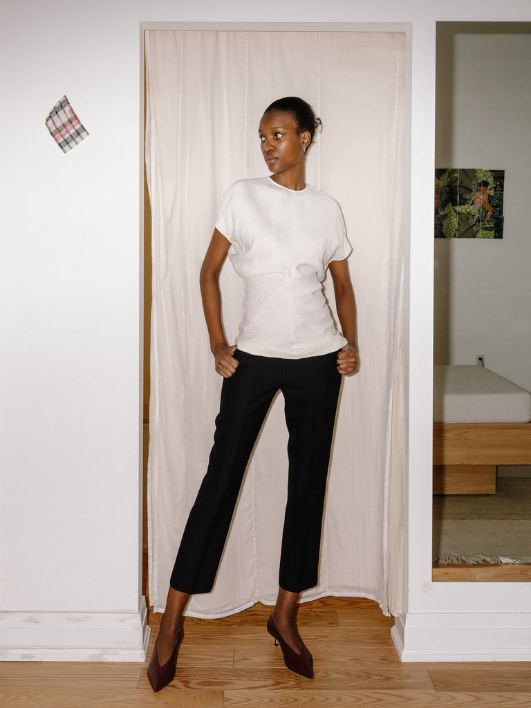 Slouch Waist Top (Cream)