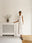 Sleeveless Cotton Tee Dress (Off White)