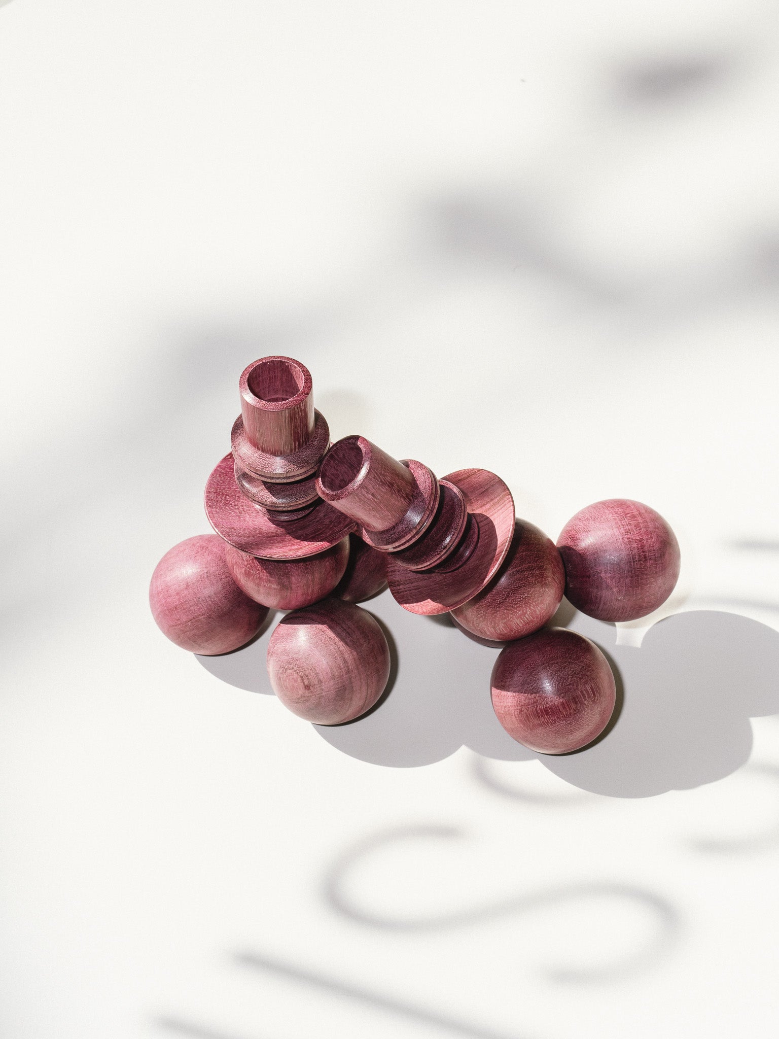 Candle Holder (Pair) (Beet Red)