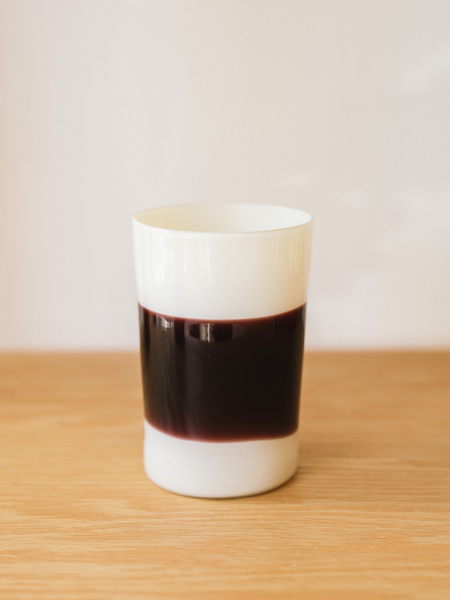 Murano Glass Cup (Horizontal Black/White Stripes)