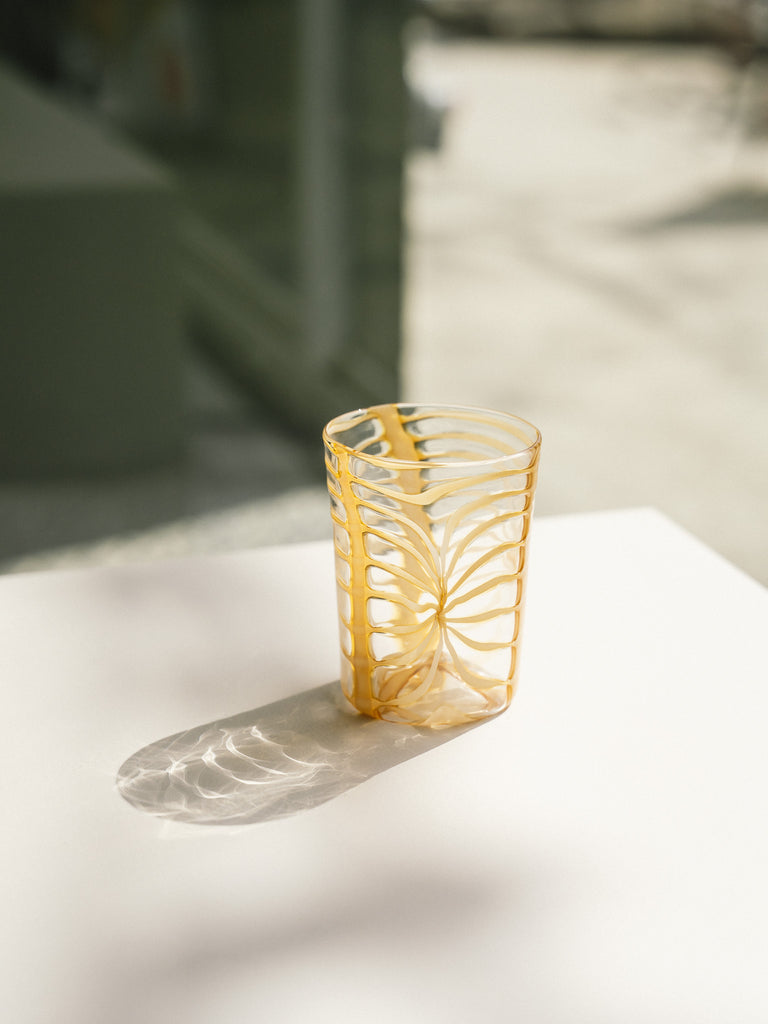 Murano Glass Cup (Yellow Spider)