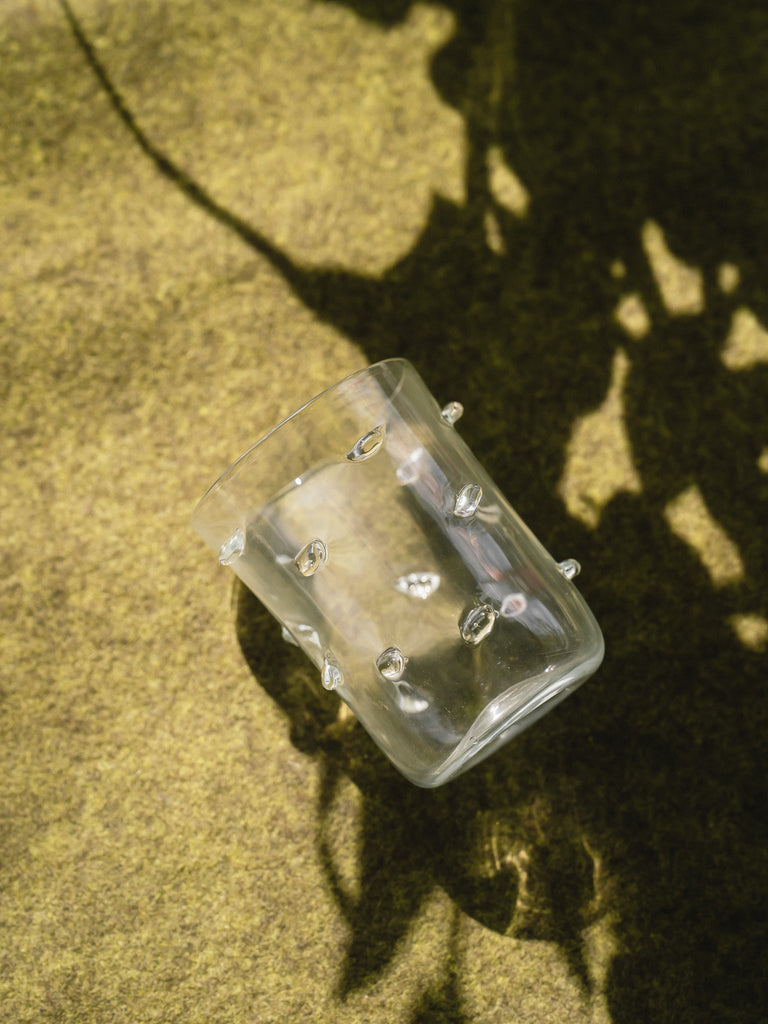 Murano Glass Cup (Transparent Mushrooms)