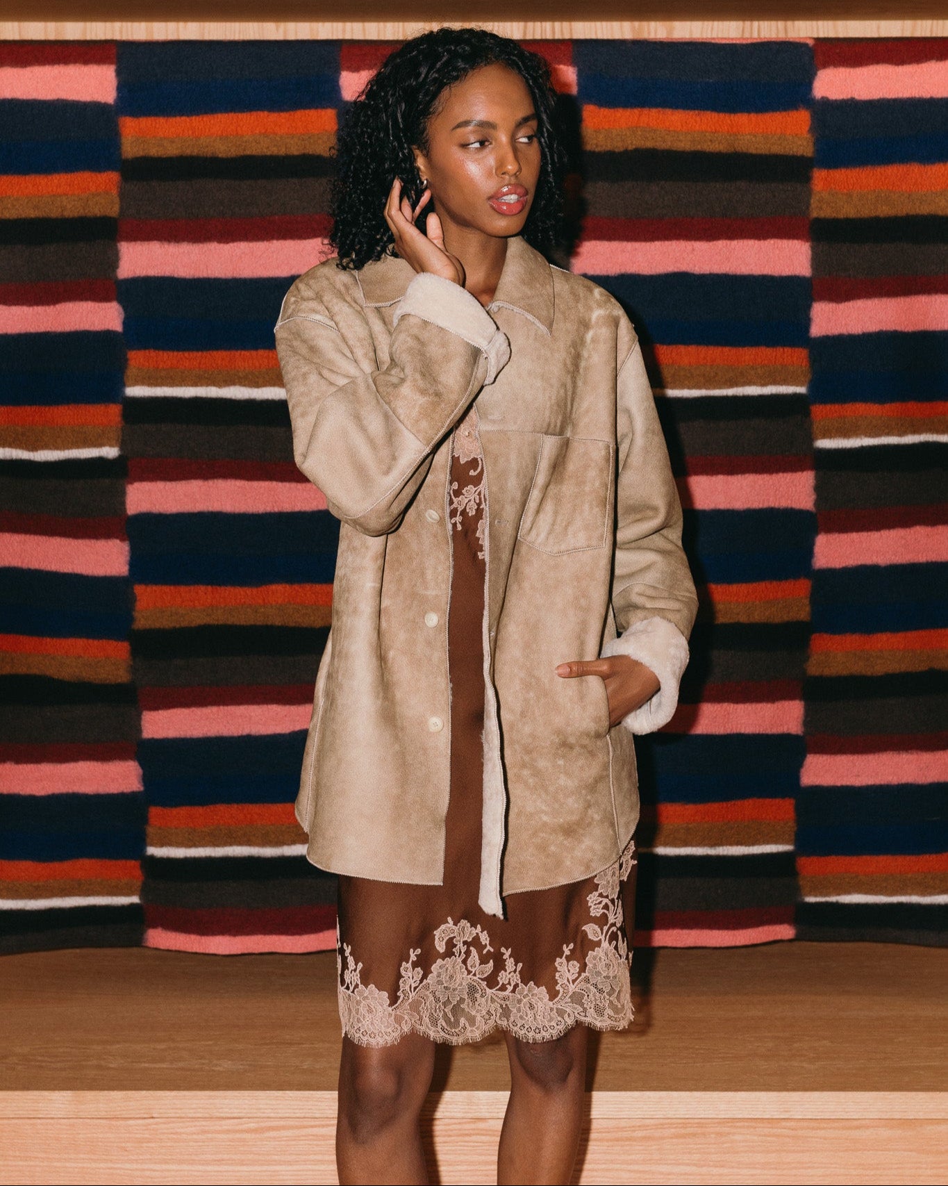 Merino Mouton Shirt Blouson