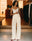 Silk Velvet Wide Leg Pants with Belt (Ivory)