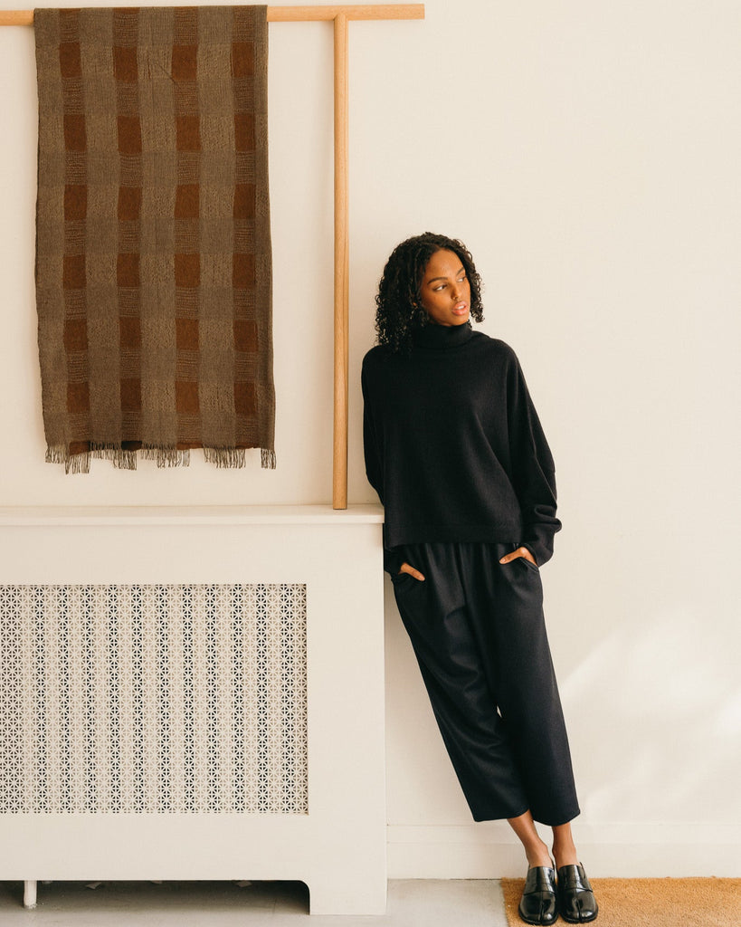 Flannel Carrot Pants (Midnight)