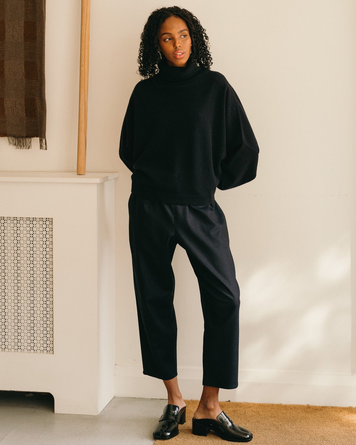 Iconic T-Neck Sweater (Midnight)