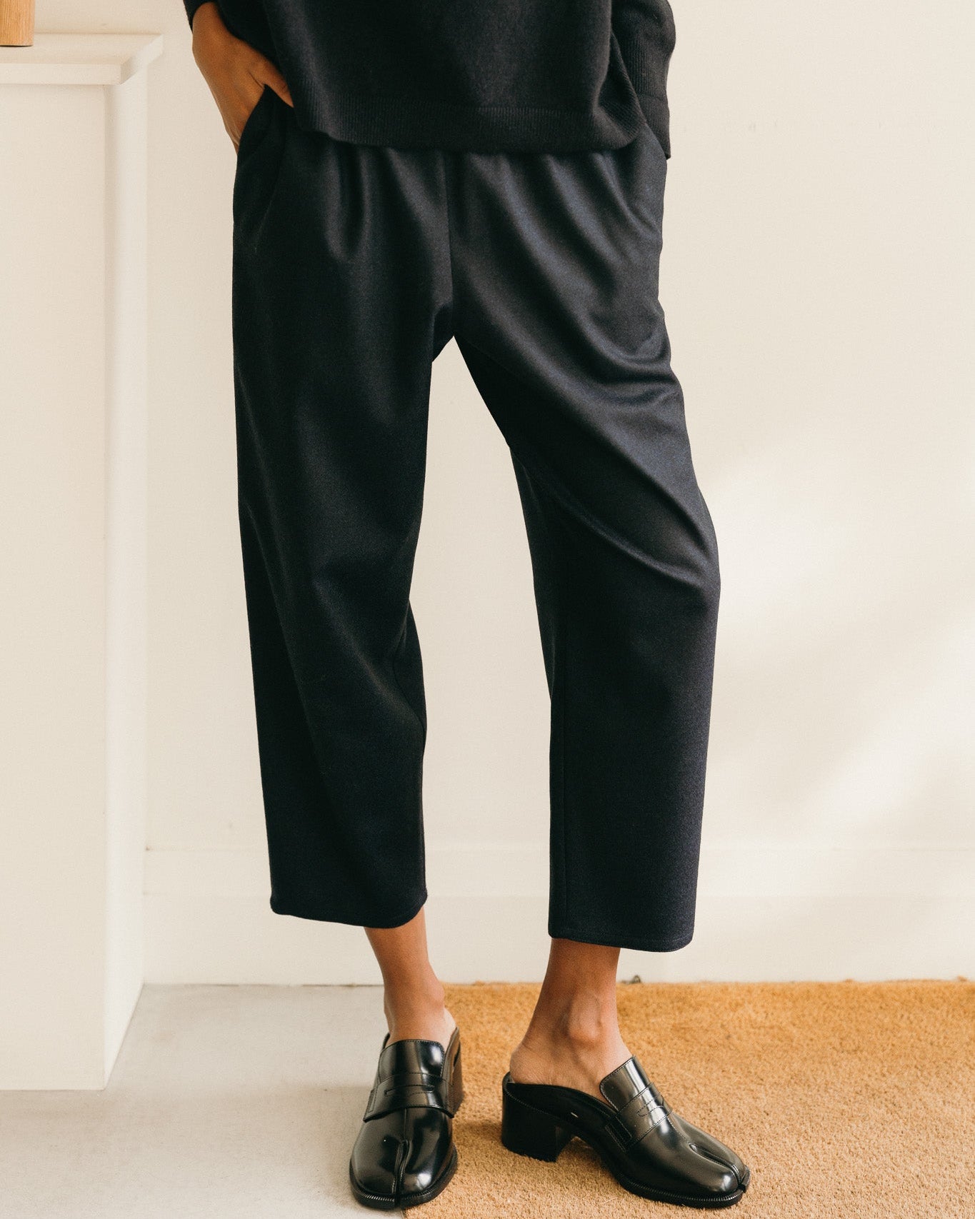 Flannel Carrot Pants (Midnight)