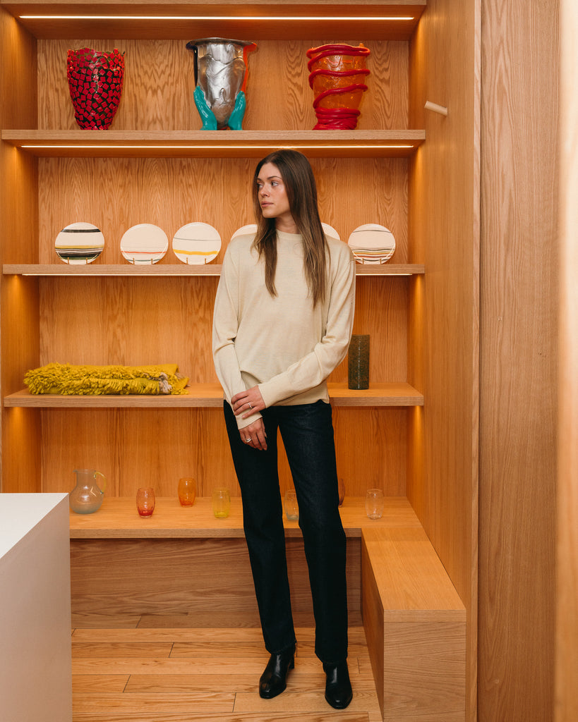 Low Straight Denim (Rinsed Blue)