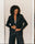 Pleated Blazer (Black)