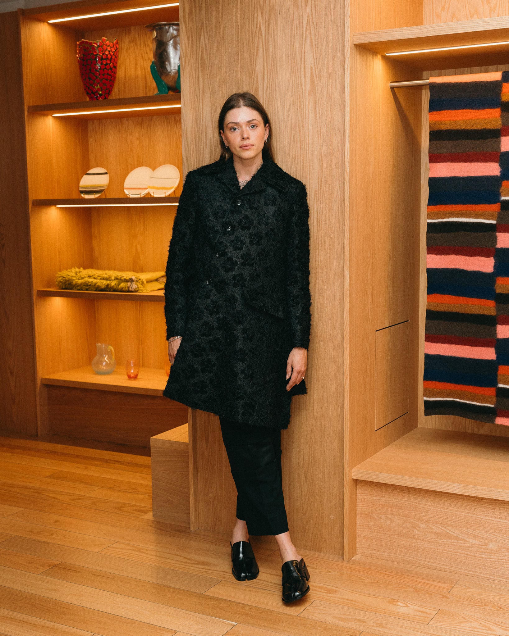 Textured Coat (Black)