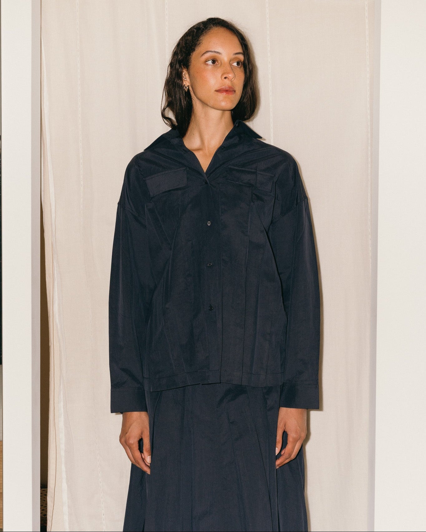 The Pleated Utility Shirt