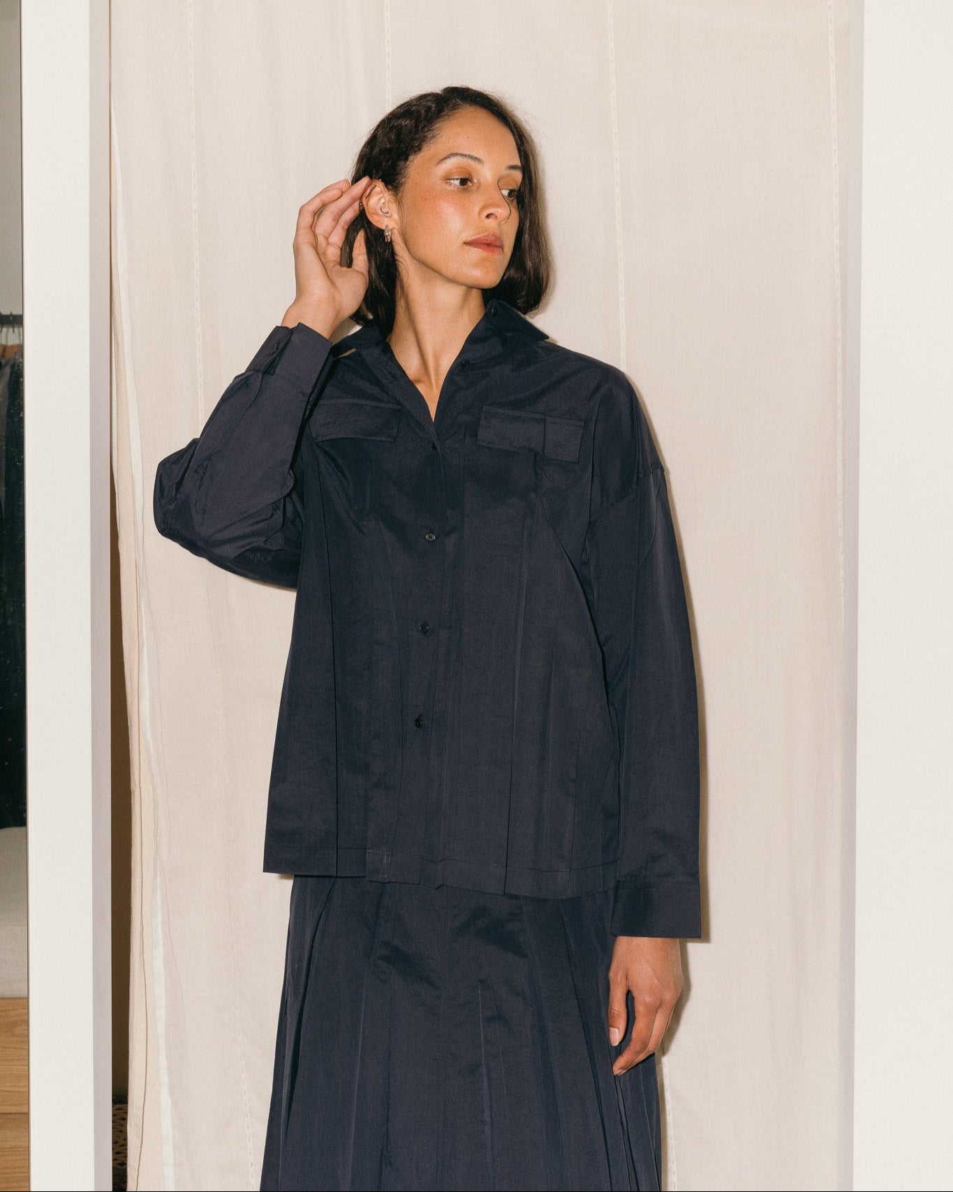 The Pleated Utility Shirt
