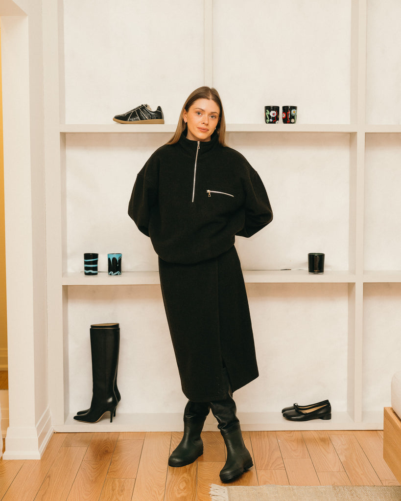 Tourbe Polar Fleece (Black)