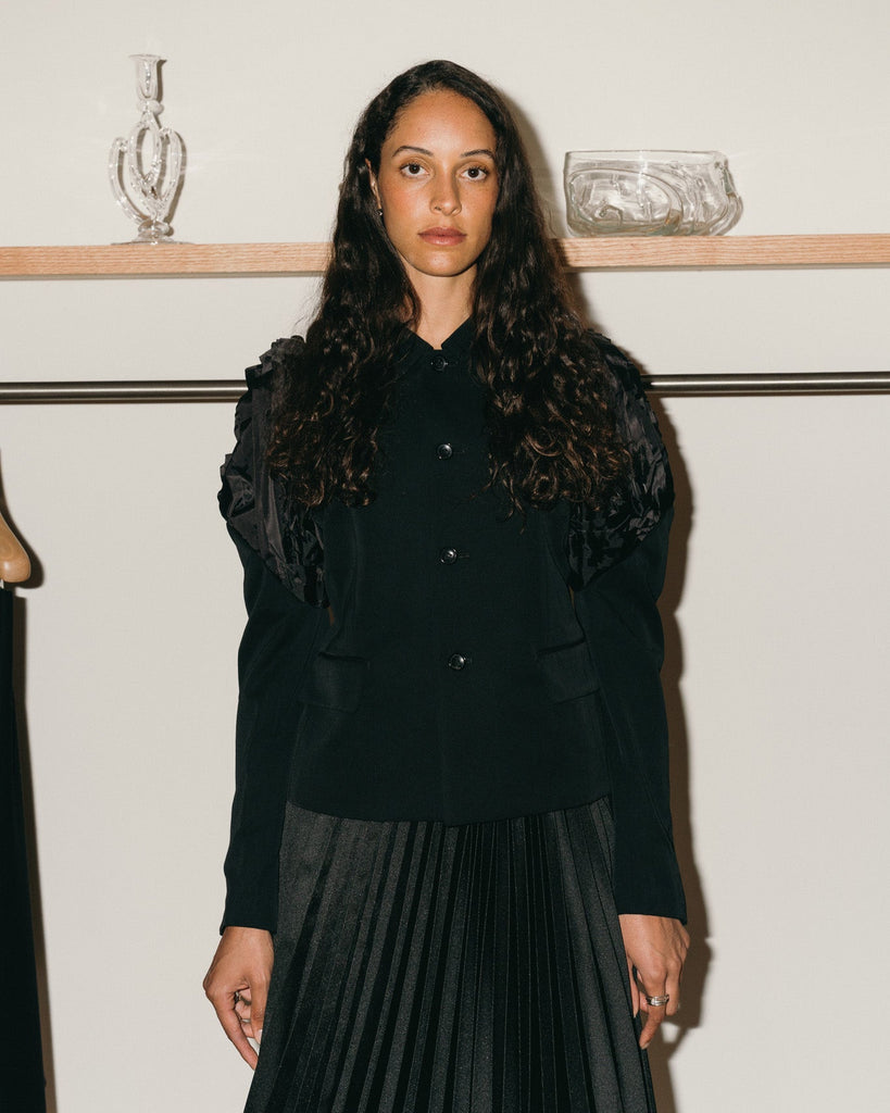 Ribbon Sleeve Blazer by COMME DES GARCONS.