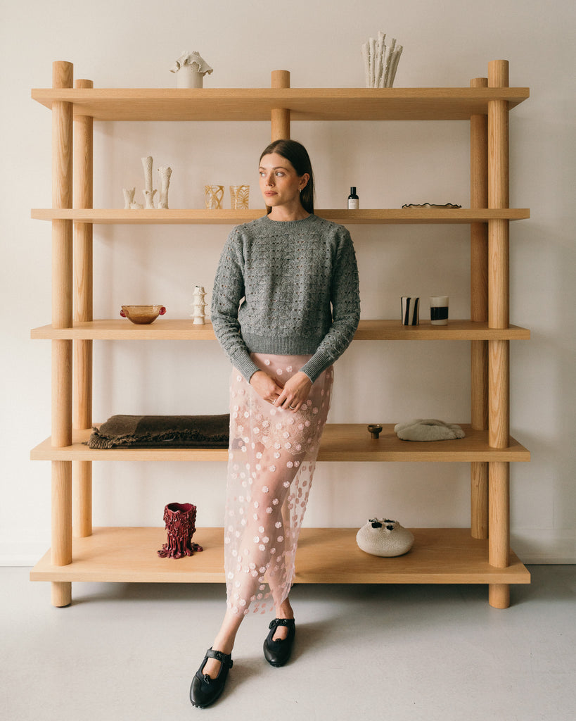 Gus Skirt in Blush Pink by CECILIE BAHNSEN.