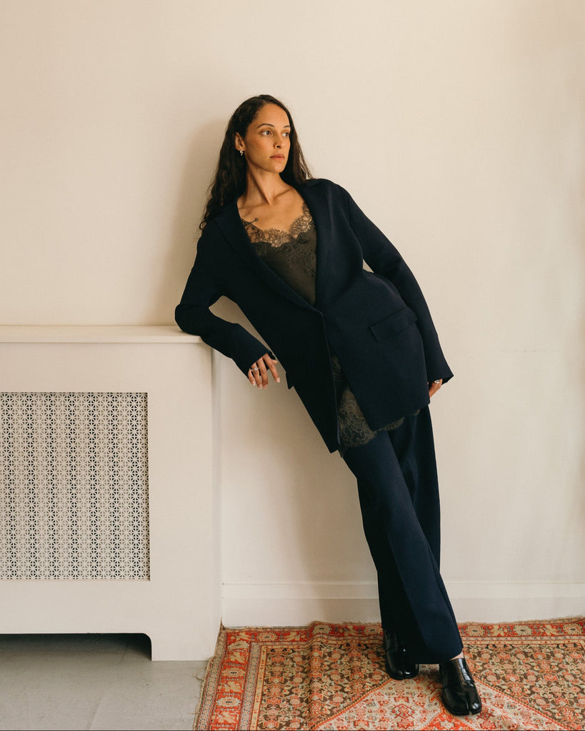 Palazzo Pant in navy by ATELIER SOVEN.