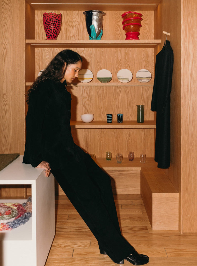 Chenille Palazzo Pant by ATELIER SOVEN.