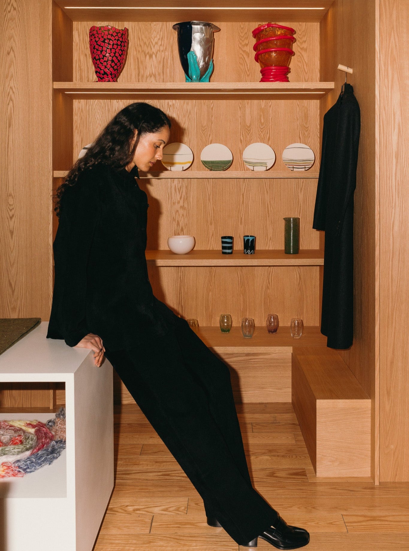 Chenille Palazzo Pant by ATELIER SOVEN.