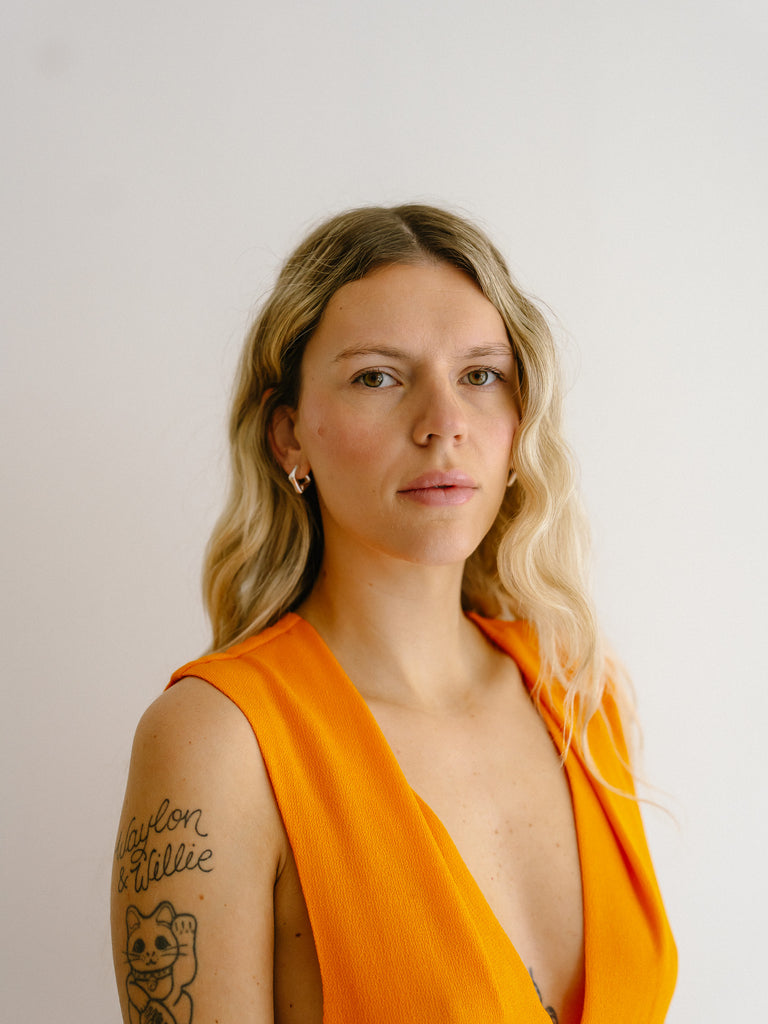 Straw Earrings Small (Polished Silver)