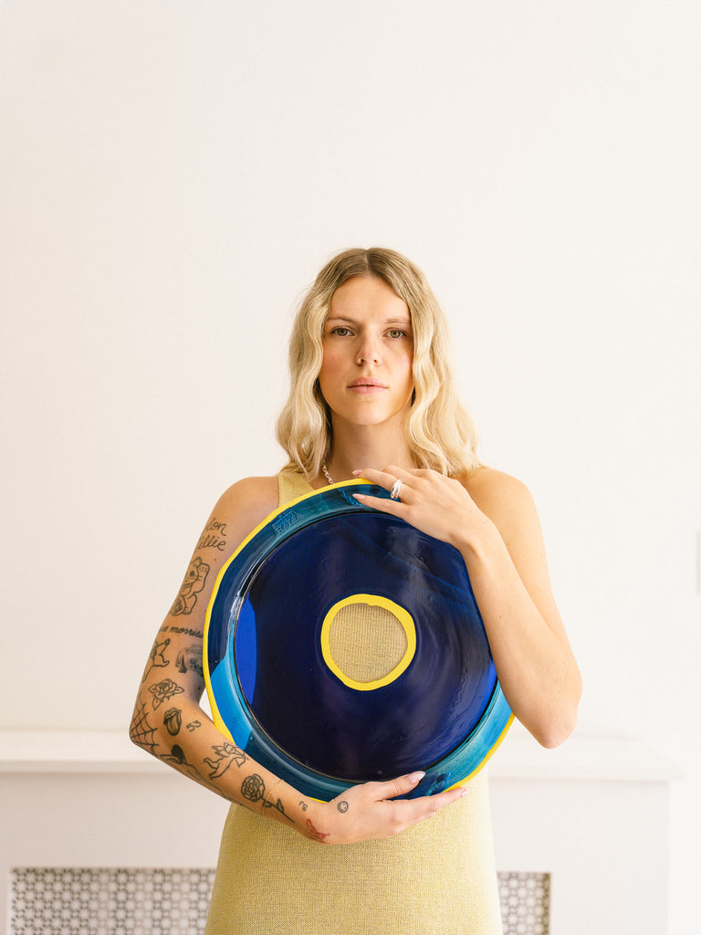 Serving Tray (Blue/Yellow)