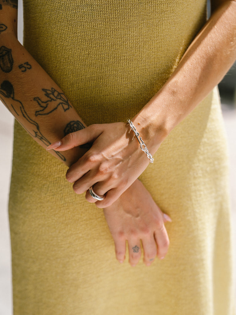 Standard Bracelet Thin (Polished Silver)